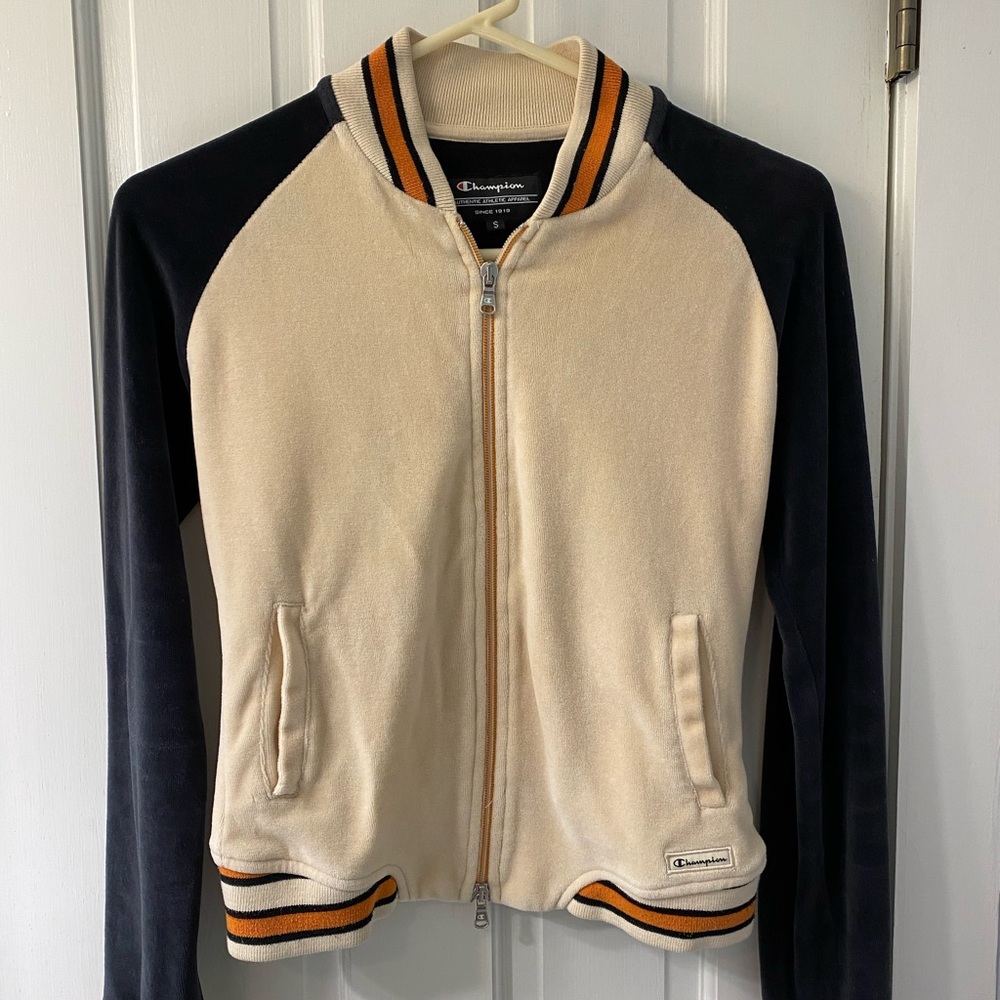Champion Velour Zip Up Jacket